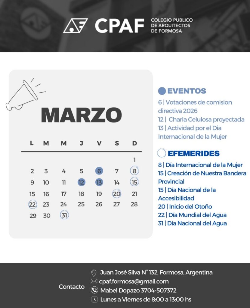 AGENDA MARZO 2026 asdasdda