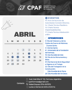 calendario cpaf abril